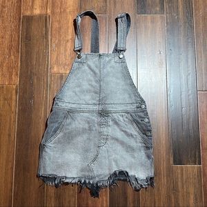 Free People Overall Denim Skirt